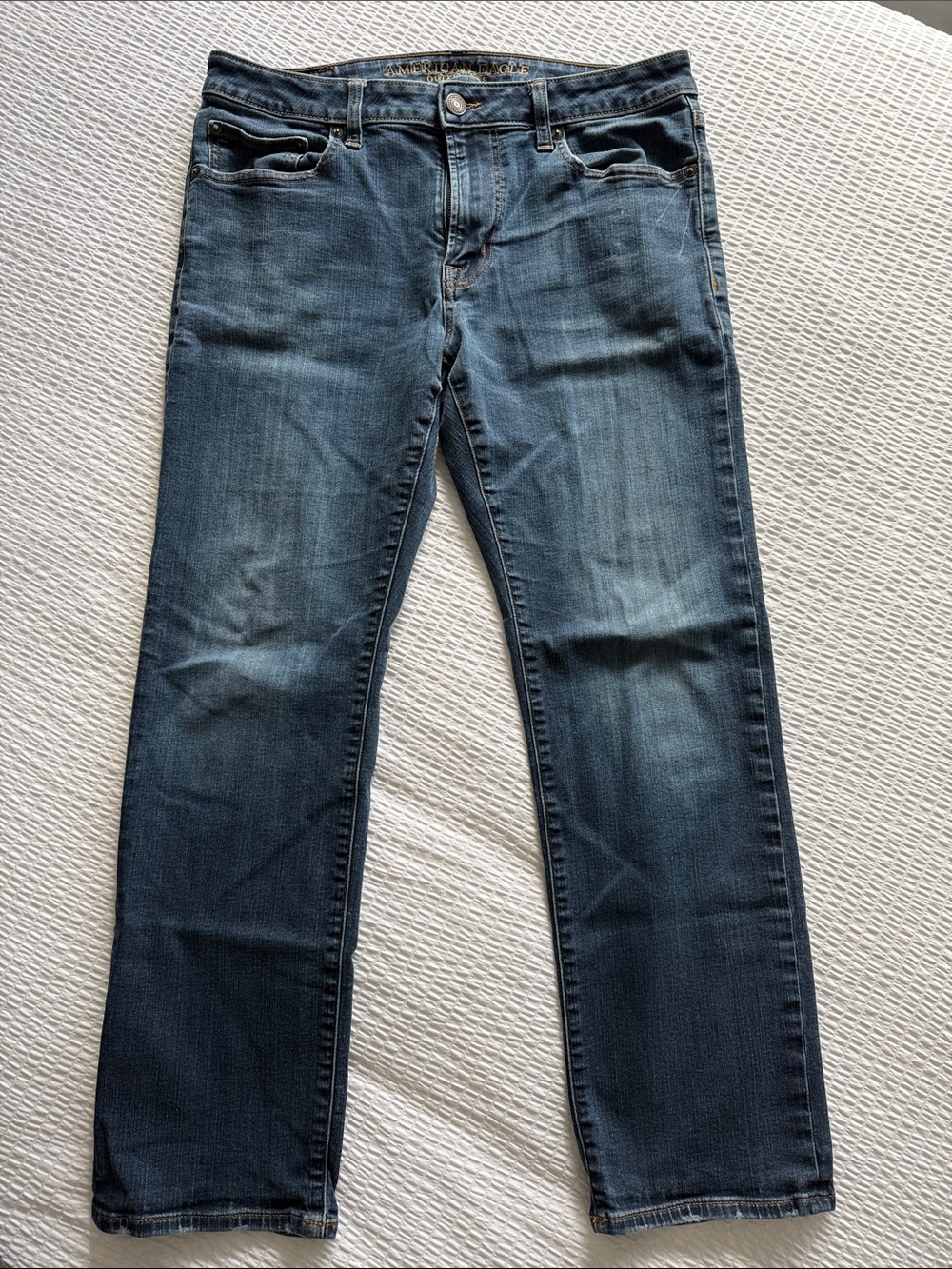 American Eagle: Men's Straight-Leg Jeans in Dark Blue